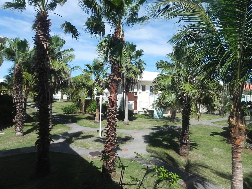 The tropical gardens of Crystal Beach